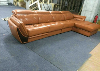 Living Room Sofa Set Electric Recliner Genuine Leather