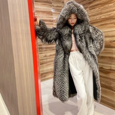 Warm Hooded Faux Fur Jackets Women