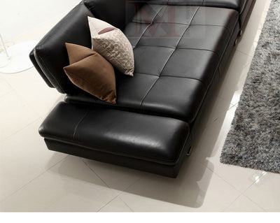 Pure Leather Modern 4-Seater Sofa