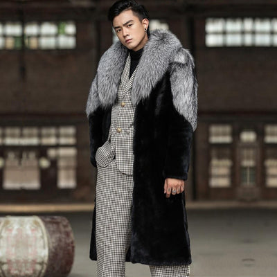 Men's Faux Fur Velvet Coat