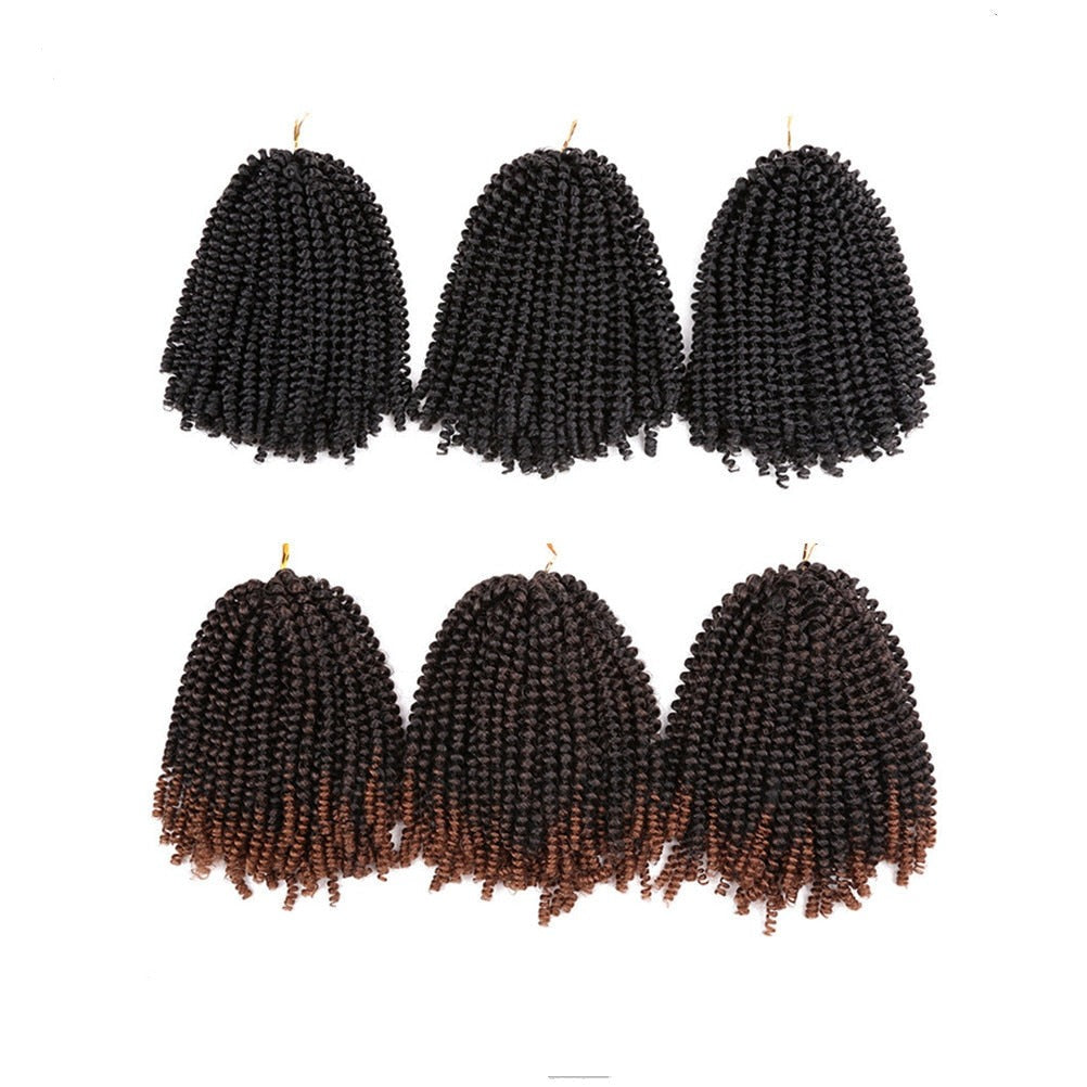 8 Inch Spring Twist Crochet Braid Hair Extensions