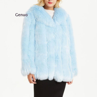 Luxury Faux Fur Plush Winter Coat