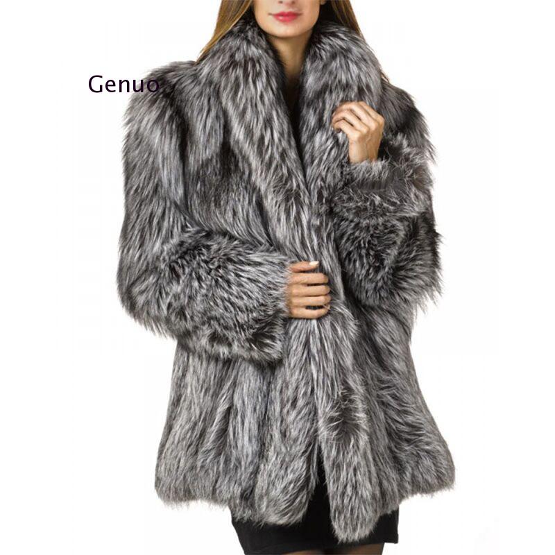 Luxury Faux Fur Plush Winter Coat