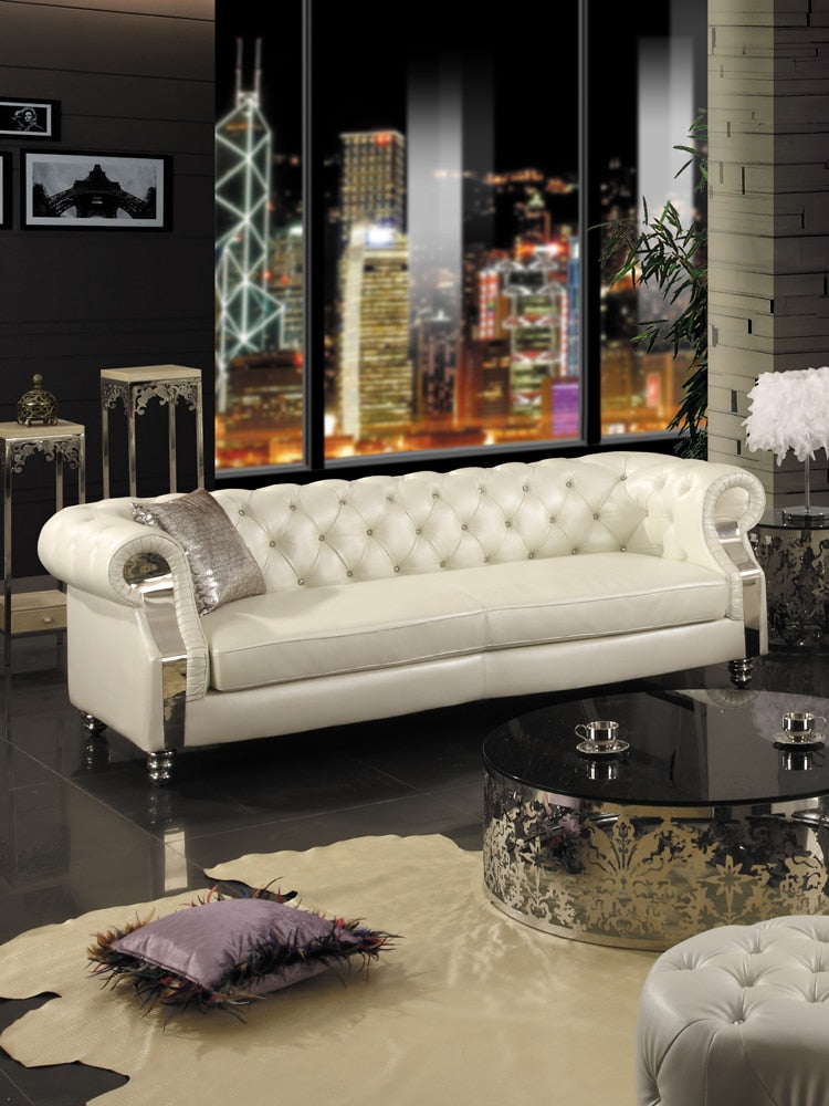 Modern Living Room Sofa Genuine Leather