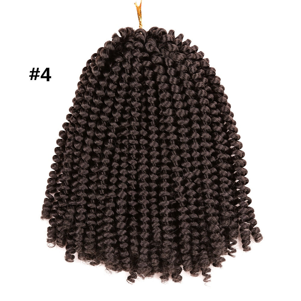 8 Inch/ 6 Packs Afro Fluffy Twist Braids Hair Extensions 