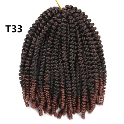 8 Inch/ 5 Packs Afro Fluffy Twist Braids Hair Extensions 