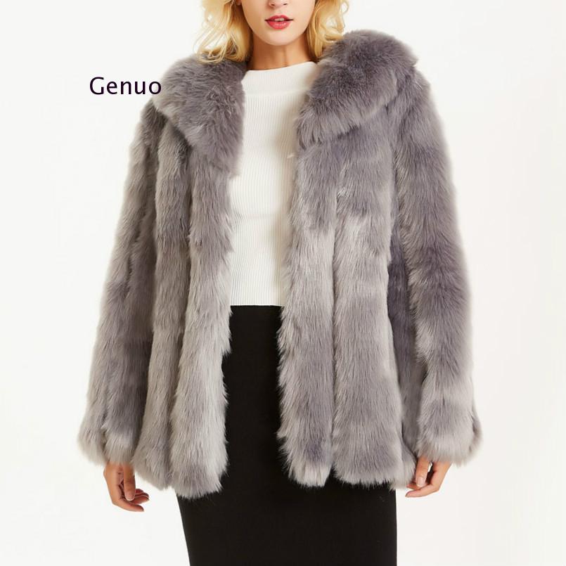 Luxury Faux Fur Plush Winter Coat