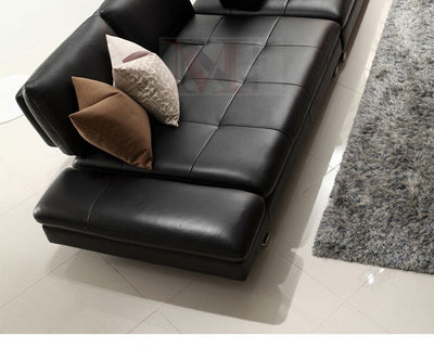 Pure Leather Modern 4-Seater Sofa