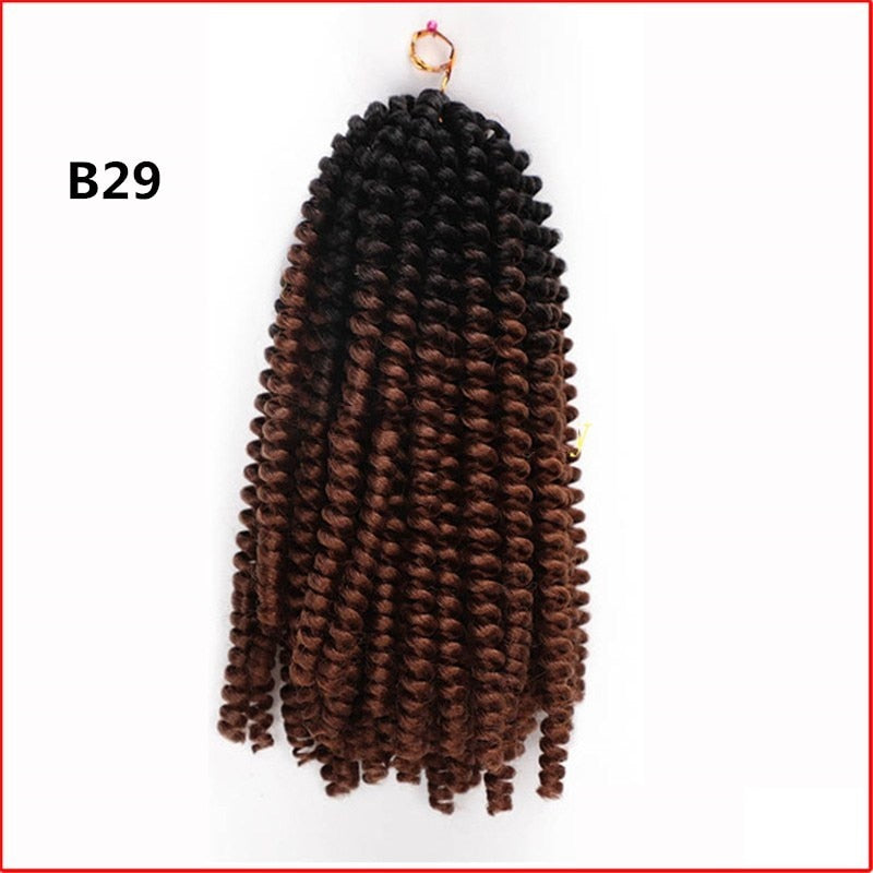 8 Inch/ 6 Packs Afro Fluffy Twist Braids Hair Extensions 