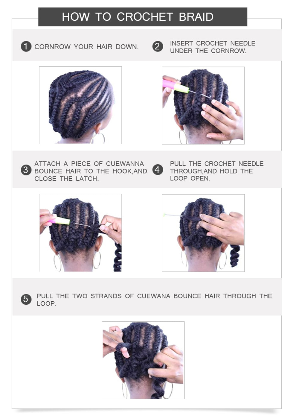 8 Inch Spring Twist Crochet Braid Hair Extensions