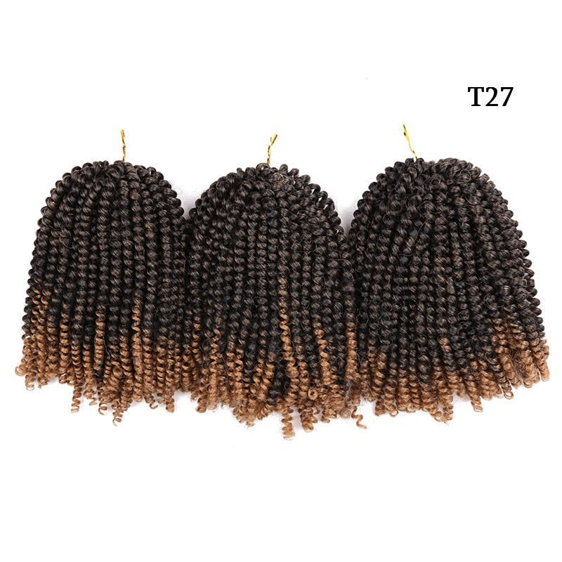 8 Inch Spring Twist Crochet Braid Hair Extensions