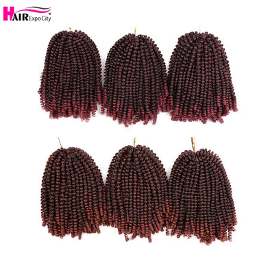 8 Inch/ 5 Packs Afro Fluffy Twist Braids Hair Extensions 