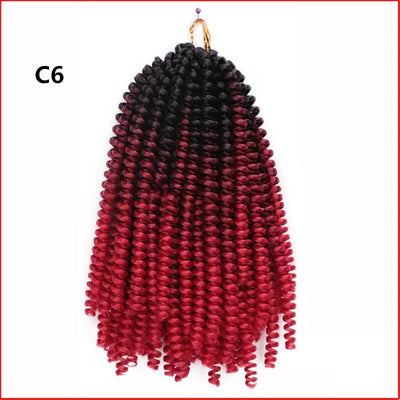 8 Inch/ 1-3 Packs Afro Fluffy Twist Braids Hair Extensions 