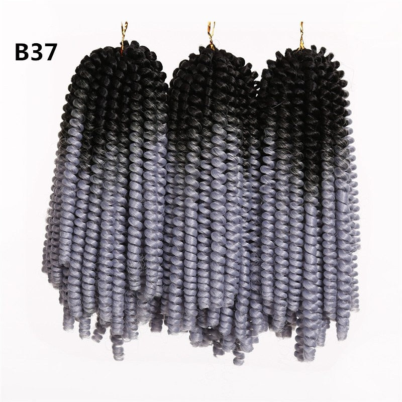 8 Inch/ 6 Packs Afro Fluffy Twist Braids Hair Extensions 