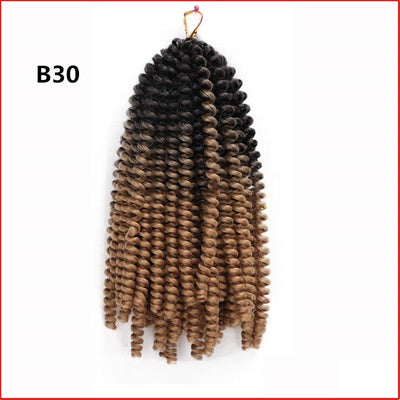 8 Inch/ 5 Packs Afro Fluffy Twist Braids Hair Extensions 