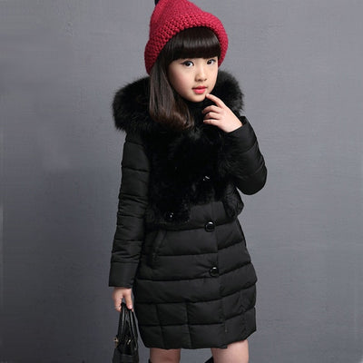 Teenage Girls Warm Fur Winter Jacket