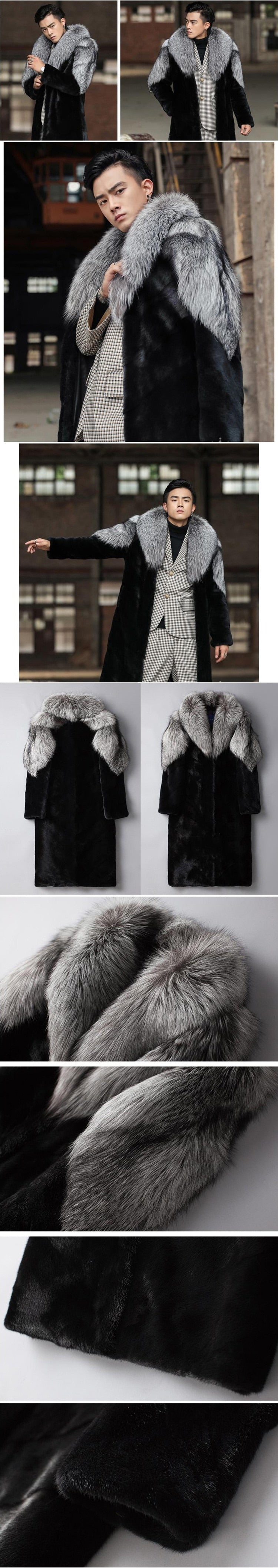 Men's Faux Fur Velvet Coat