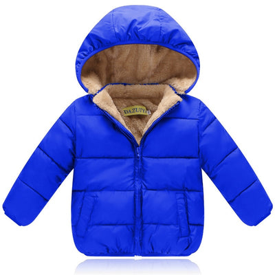 Warm Fleece Hood Inner Jacket For Kids