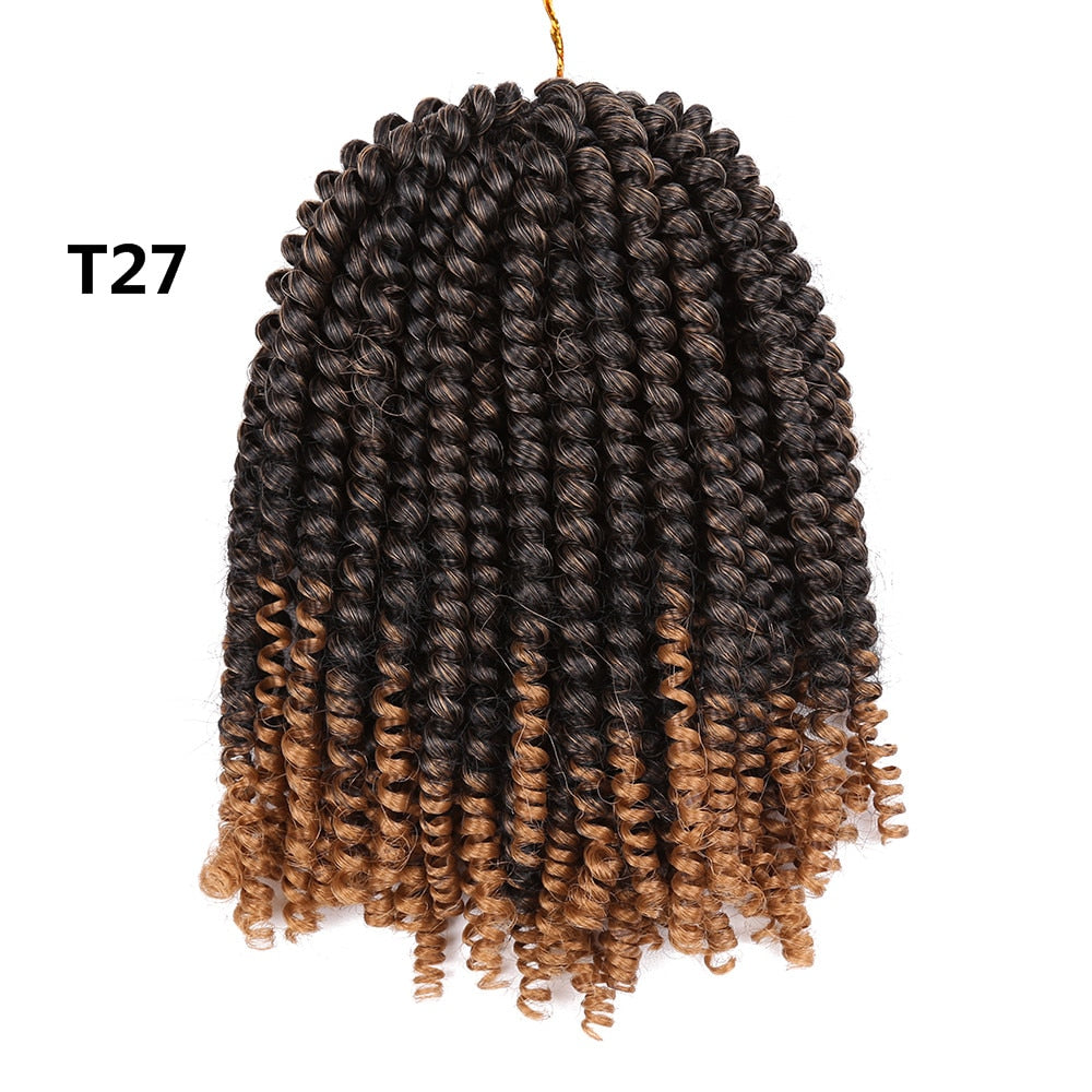 8 Inch Spring Twist Crochet Braid Hair Extensions