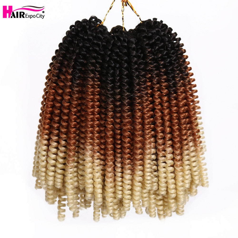 8 Inch/ 1-3 Packs Afro Fluffy Twist Braids Hair Extensions 