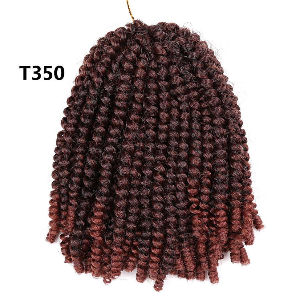 8 Inch/ 5 Packs Afro Fluffy Twist Braids Hair Extensions 