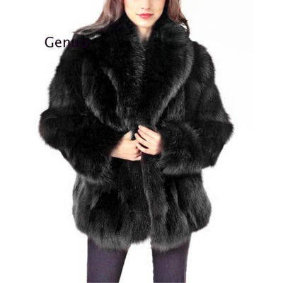 Luxury Faux Fur Plush Winter Coat