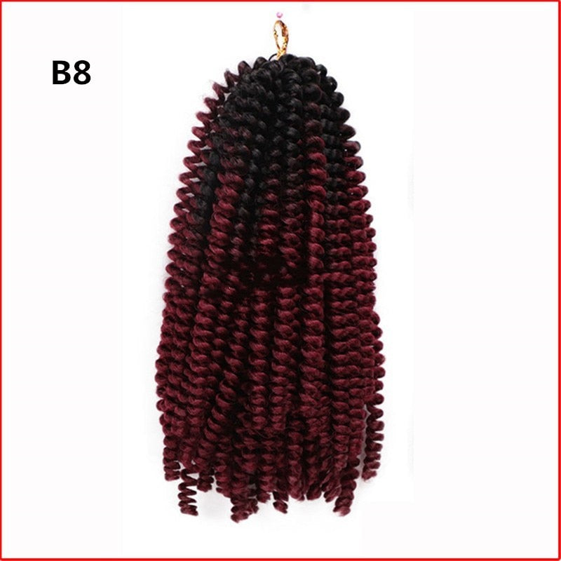 8 Inch/ 5 Packs Afro Fluffy Twist Braids Hair Extensions 