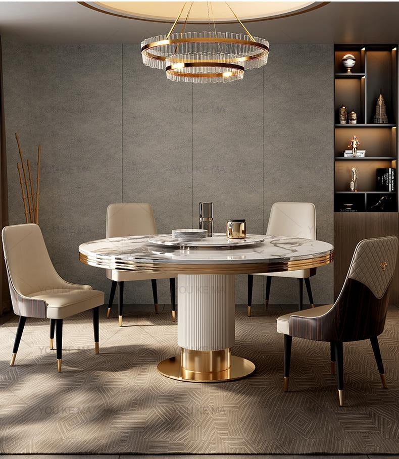 Modern Marble Dining Table and Chairs