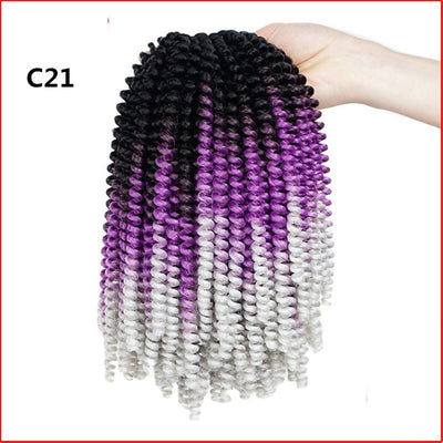 8 Inch/ 5 Packs Afro Fluffy Twist Braids Hair Extensions 