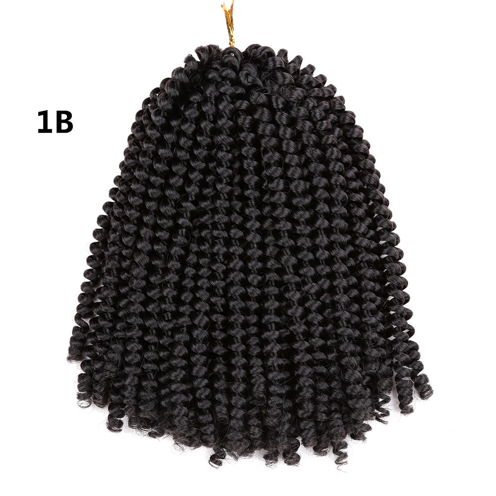 8 Inch/ 5 Packs Afro Fluffy Twist Braids Hair Extensions 