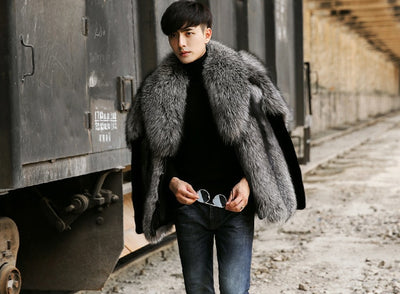 Men's Luxury Warm Faux Fur Winter Jackets