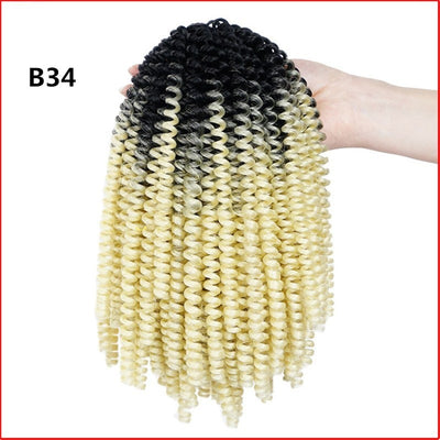 8 Inch/ 5 Packs Afro Fluffy Twist Braids Hair Extensions 