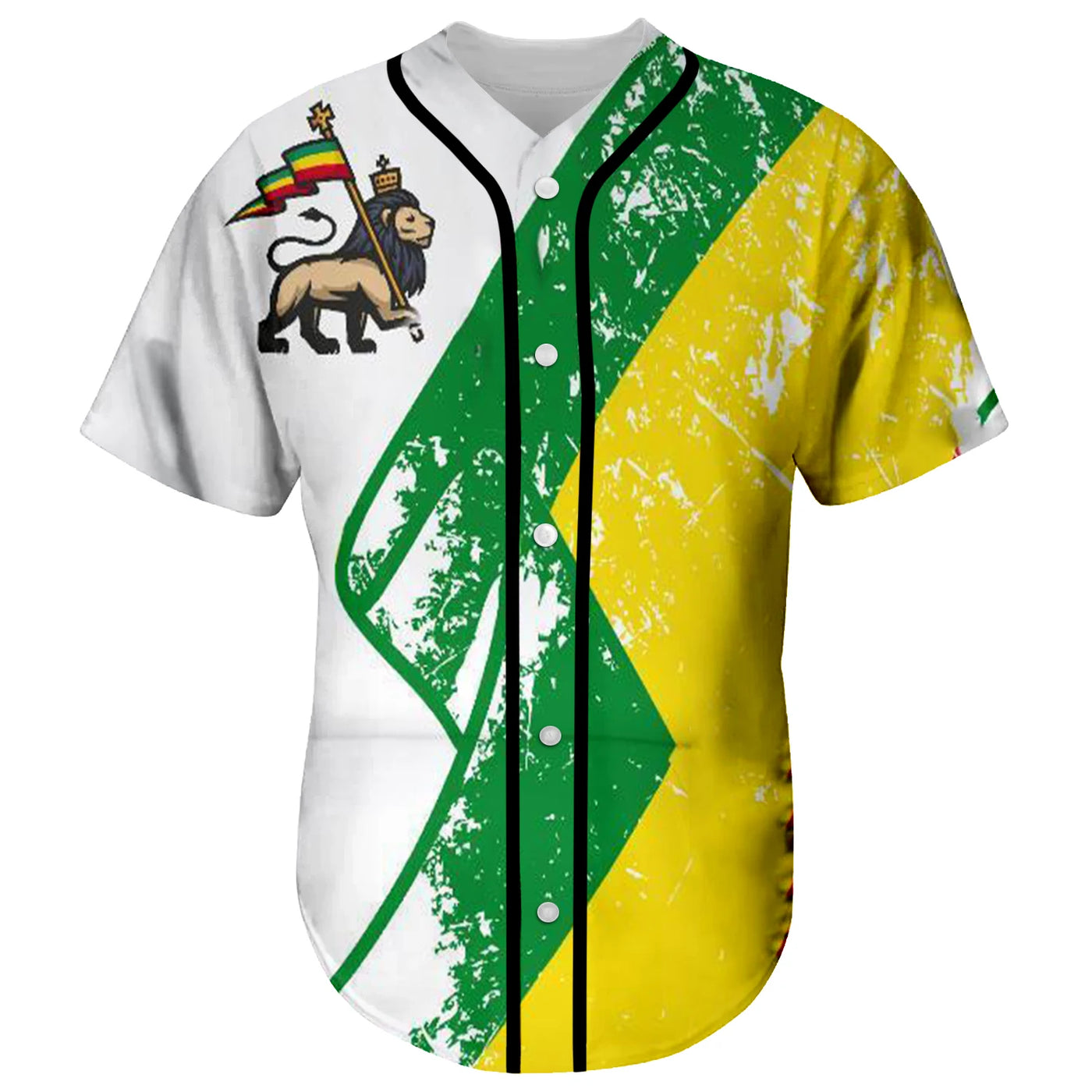 Ethiopia Baseball Jersey Shirts Short Sleeves