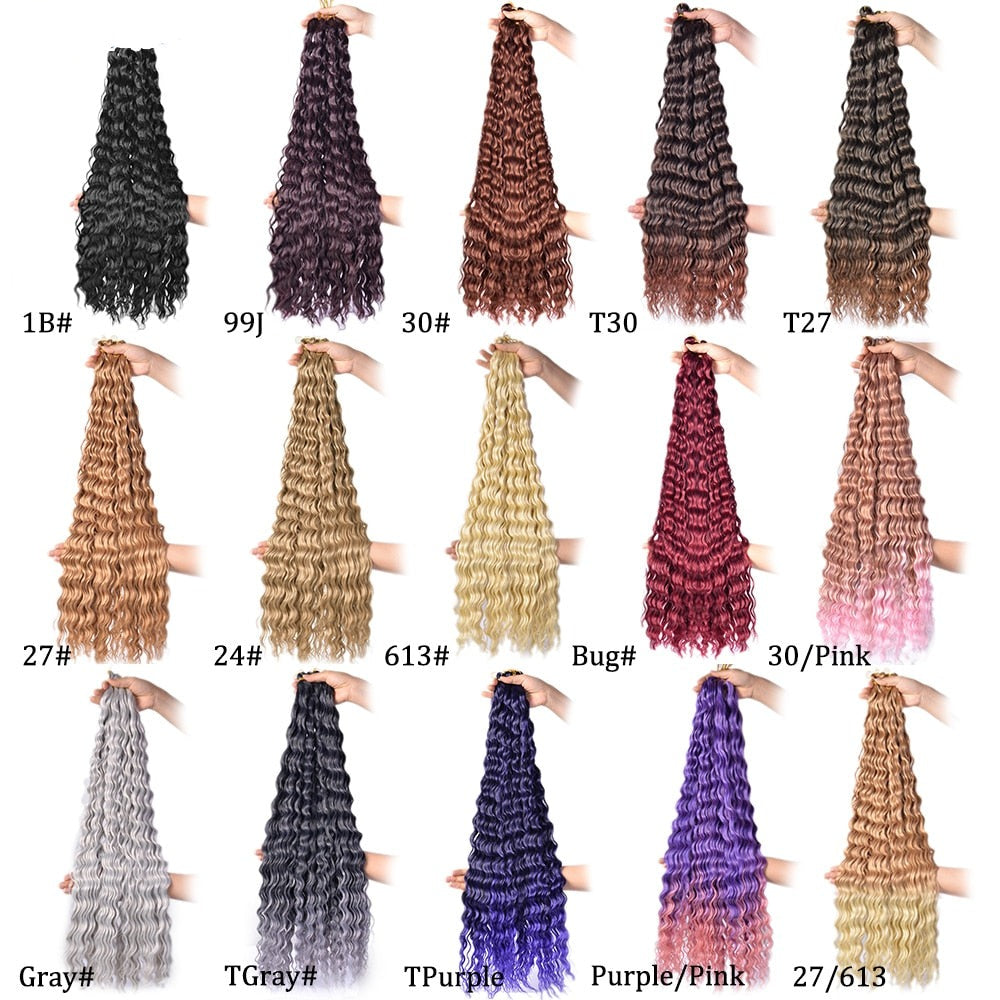 French Curls Braiding Hair Spiral Curly Crochet Braids F19