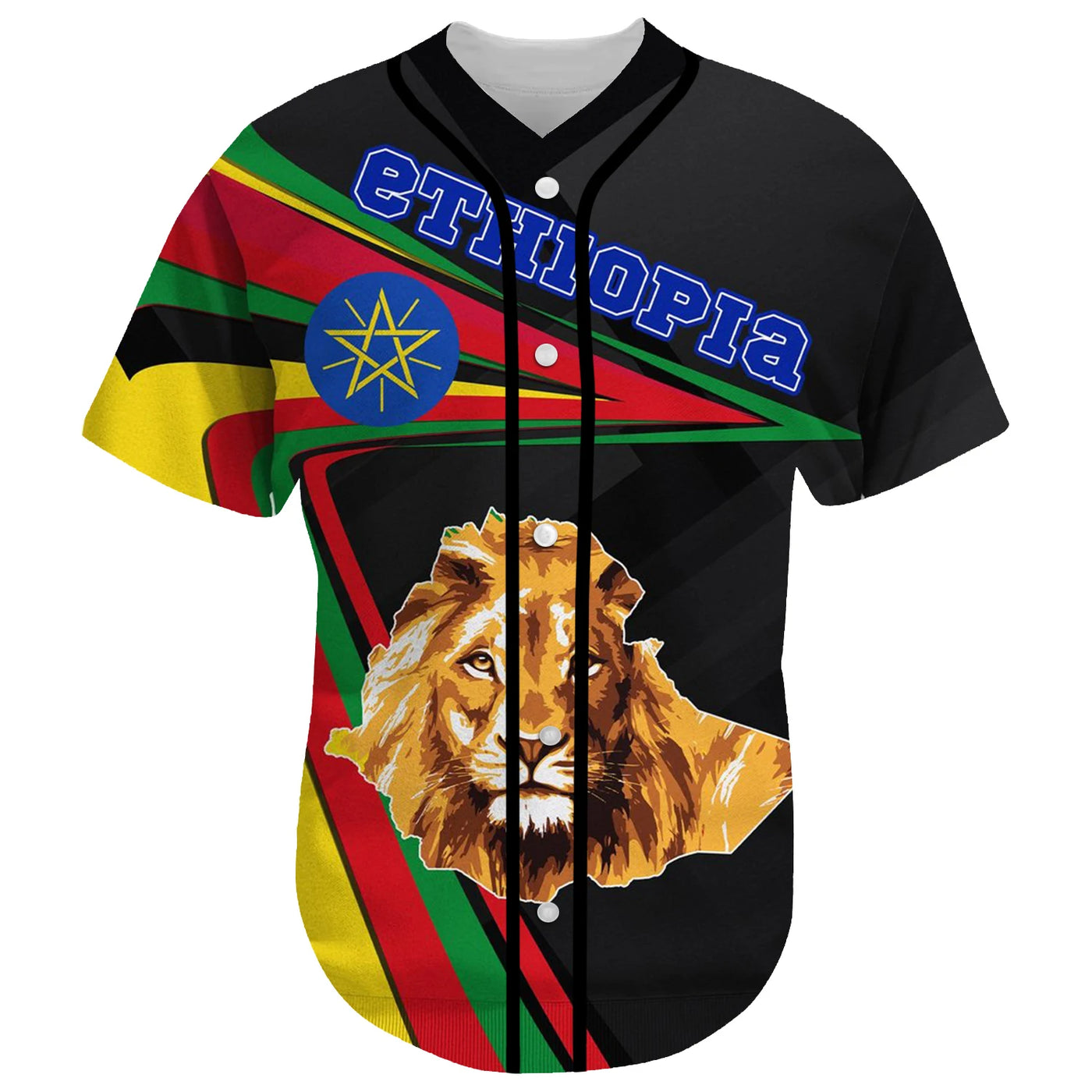 Ethiopia Baseball Jersey Shirts Short Sleeves