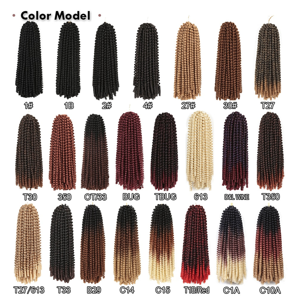 Ombre Spring Twist Hair Braids Extensions