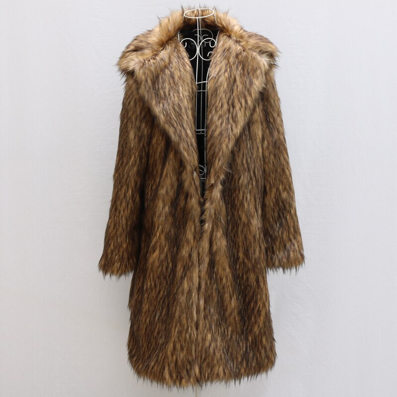 Winter Faux Mink Leather Jacket Men's