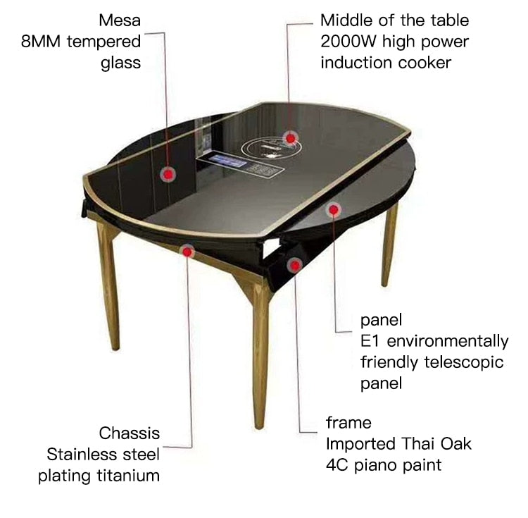 Modern Luxury Folding Dining Table