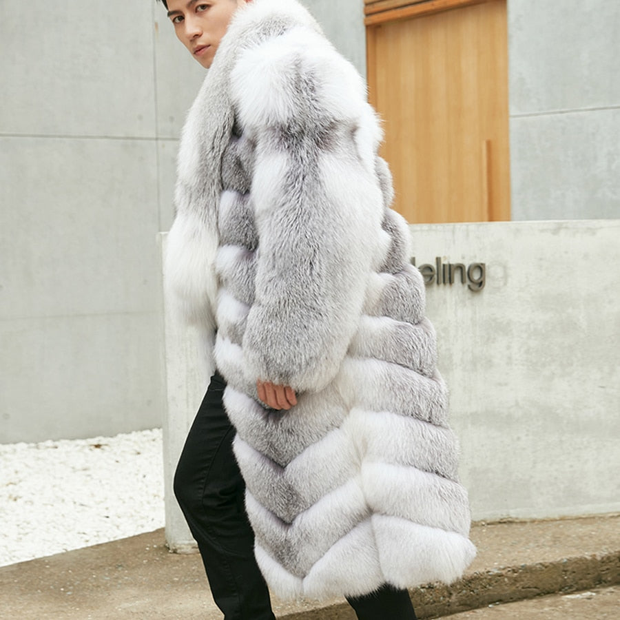 Fox Fur Coat Natural Winter Jackets Men's