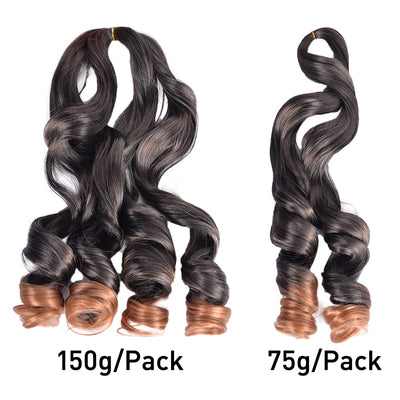 French Curls Braiding Hair Spiral Curly Crochet Braids F20