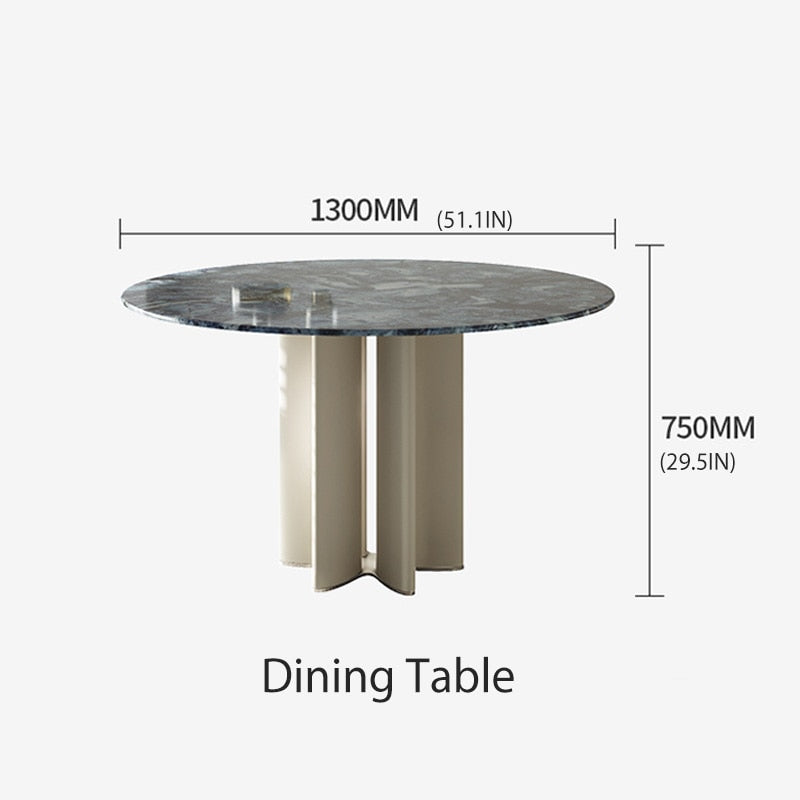 Round Table Marble Dining Room Table set