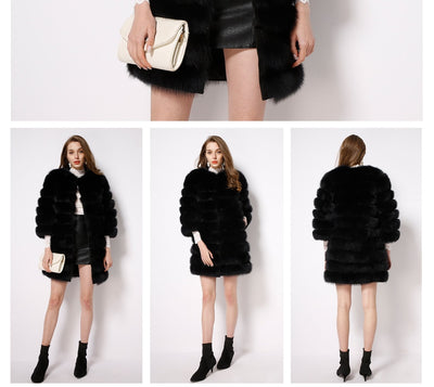 New Arrival* Real Natural Fox Fur Winter Coat Women