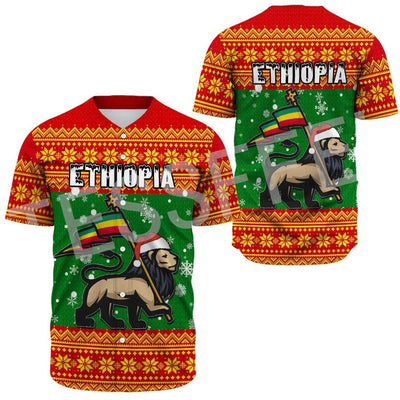 Ethiopia Baseball Jersey Shirts Short Sleeves