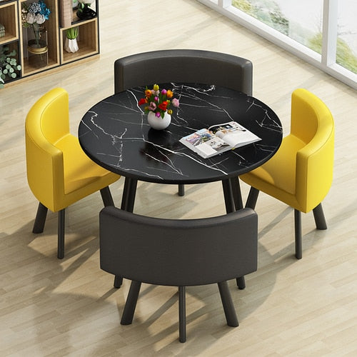 Round Dining Table Set 4 Chairs