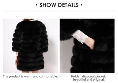 New Arrival* Real Natural Fox Fur Winter Coat Women