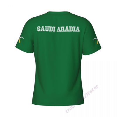 Saudi Arabia Flag 3D T-shirt Men Running Sport Skinny Short Tee Shirt Male Gym Fitness Bodybuilding Workout Tops Clothing