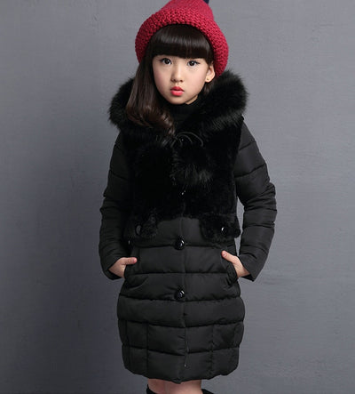 Teenage Girls Warm Fur Winter Jacket
