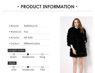 New Arrival* Real Natural Fox Fur Winter Coat Women