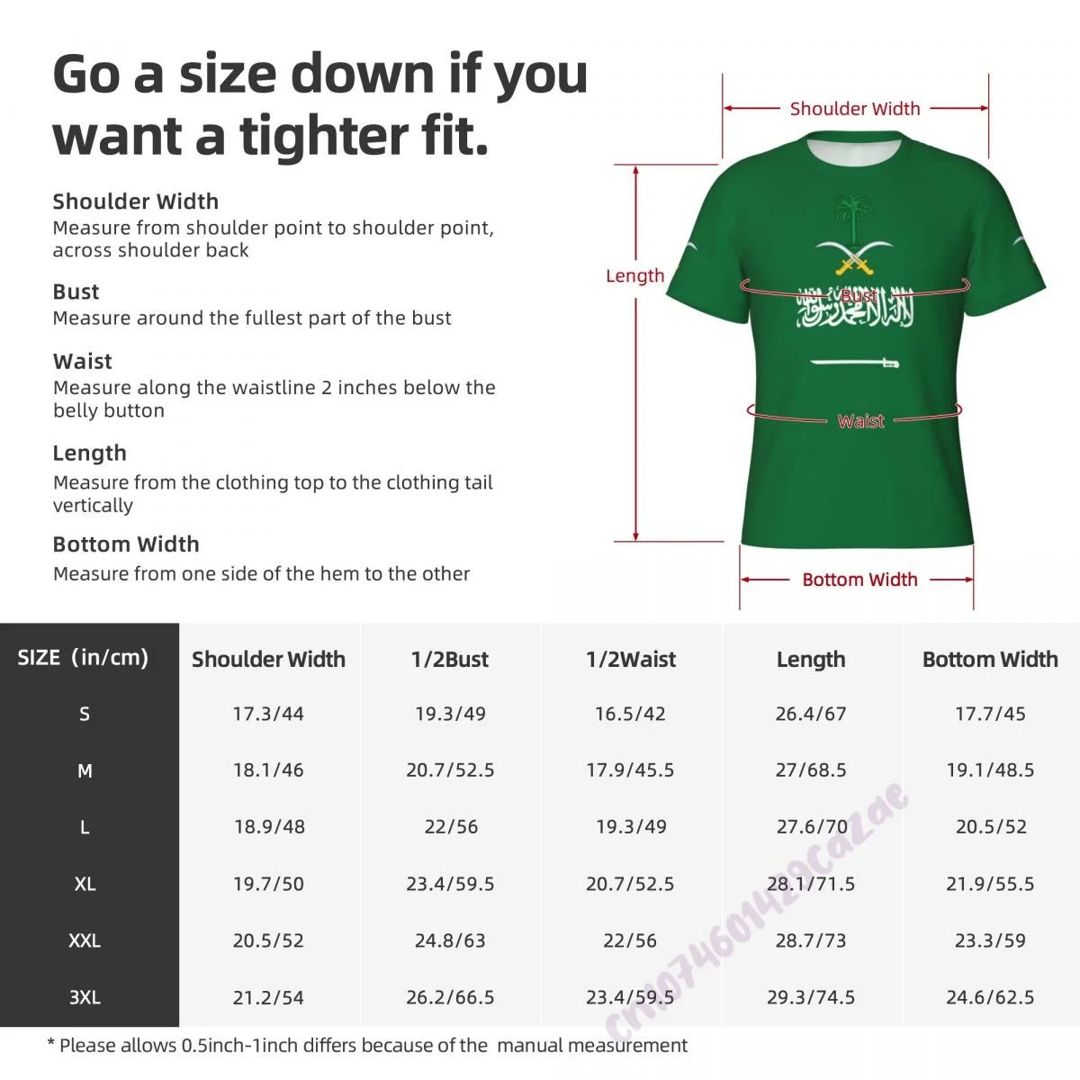 Saudi Arabia Flag 3D T-shirt Men Running Sport Skinny Short Tee Shirt Male Gym Fitness Bodybuilding Workout Tops Clothing