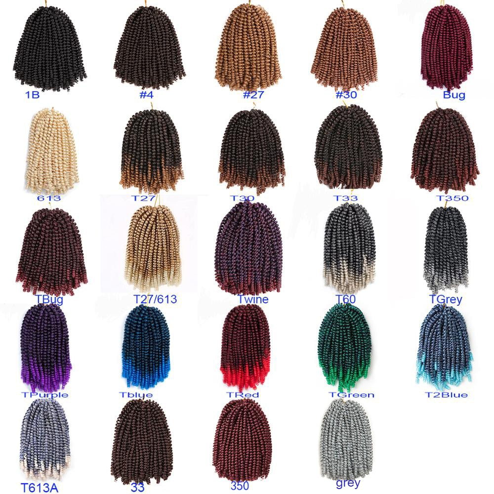 8 Inch/ 5 Packs Afro Fluffy Twist Braids Hair Extensions 